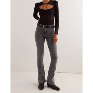 NWT We the Free Level Up Split Bootcut Jeans, Ridge Gray, Size 28
